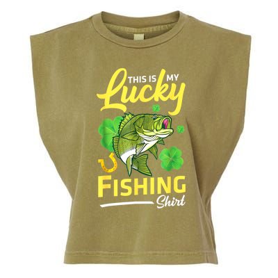 Happy Saint Patrick Day Me Fishers This Is My Lucky Fishing Meaningful Gift Garment-Dyed Women's Muscle Tee