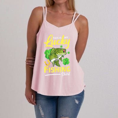 Happy Saint Patrick Day Me Fishers This Is My Lucky Fishing Meaningful Gift Women's Strappy Tank