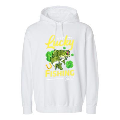 Happy Saint Patrick Day Me Fishers This Is My Lucky Fishing Meaningful Gift Garment-Dyed Fleece Hoodie