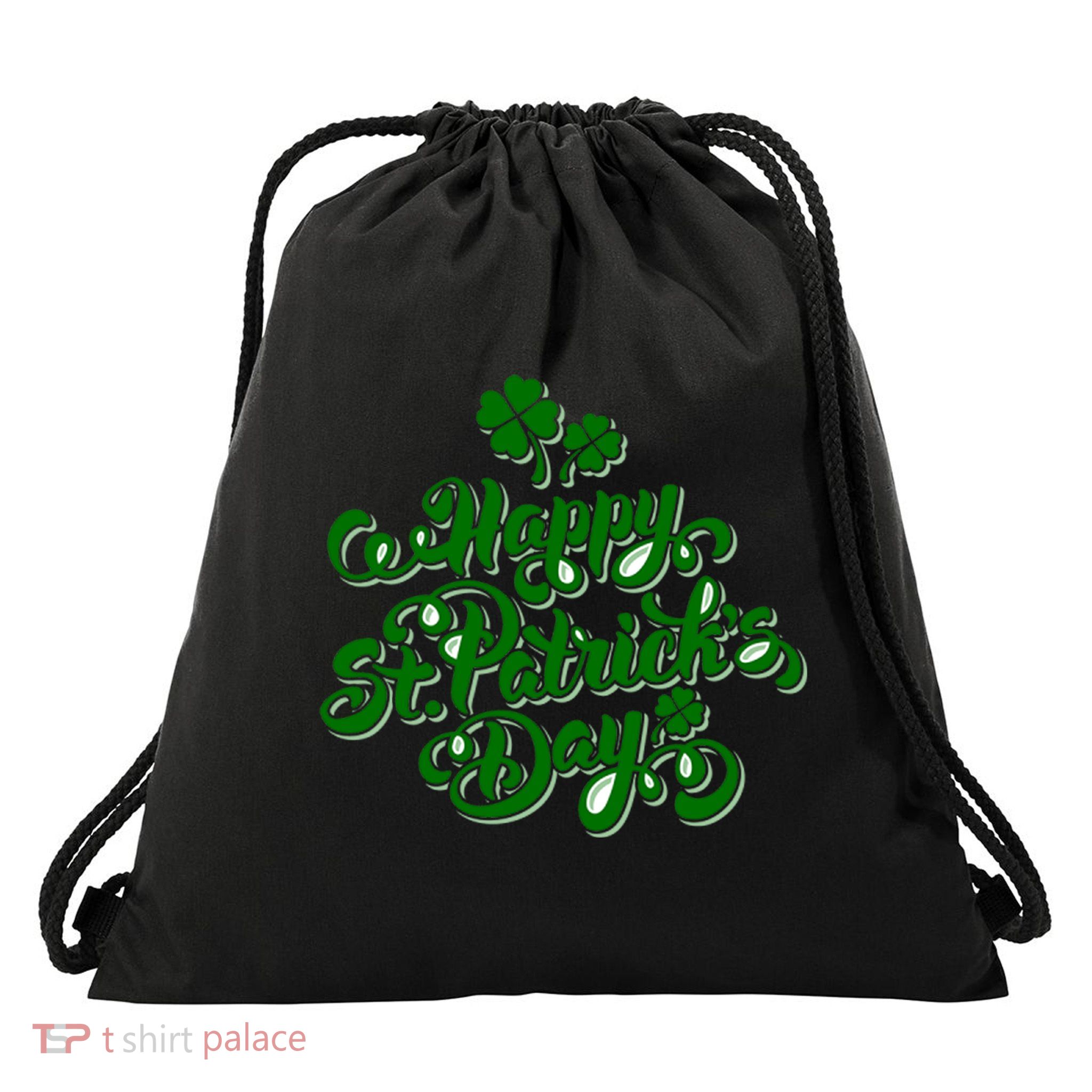 Happy St Patrick's Day Holiday Drawstring Bag