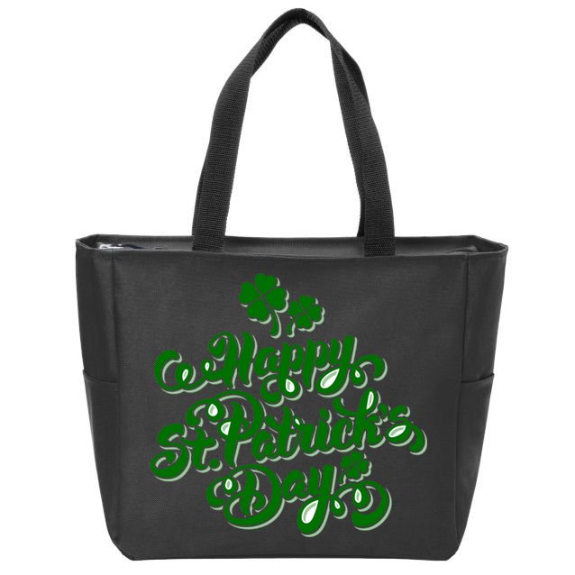 Happy St Patrick's Day Holiday Zip Tote Bag