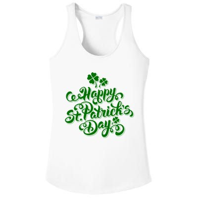 Happy St Patrick's Day Holiday Ladies PosiCharge Competitor Racerback Tank