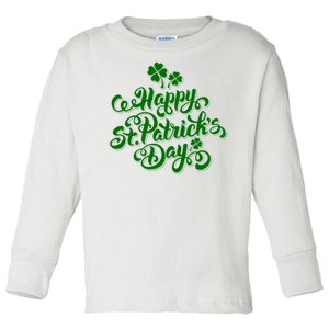 Happy St Patrick's Day Holiday Toddler Long Sleeve Shirt