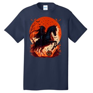 Halloween Scary Pumpkin Headless Horseman AI Tall T-Shirt