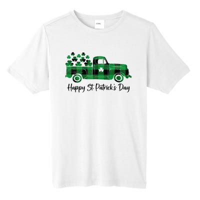 Happy St Patrick's Day Buffalo Plaid Truck Irish Shamrock Tall Fusion ChromaSoft Performance T-Shirt