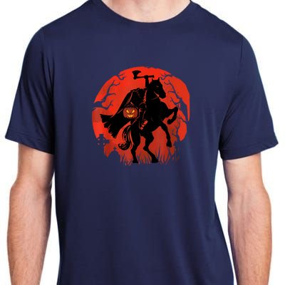 Halloween Scary Pumpkin Headless Horseman Adult ChromaSoft Performance T-Shirt