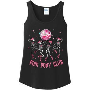 Halloween Skeleton Pony Club Cowgirl Western Birthday Ladies Essential Tank