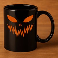 Halloween Spooky Pumpkin 11oz C Handle Ceramic Mug