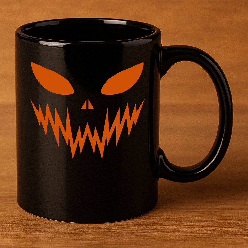 Halloween Spooky Pumpkin 11oz C Handle Ceramic Mug