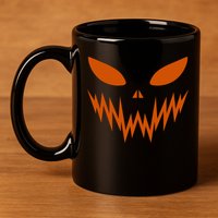 Halloween Spooky Pumpkin 11oz C Handle Ceramic Mug