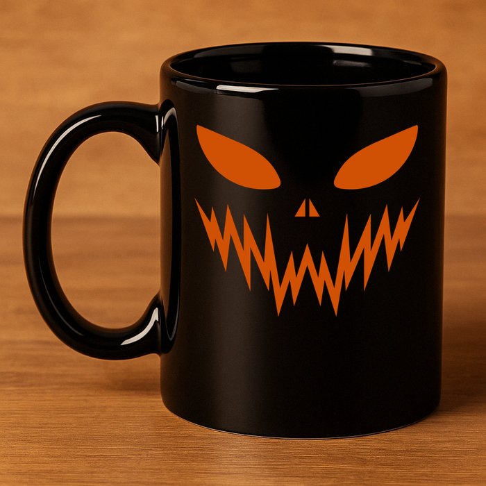 Halloween Spooky Pumpkin 11oz C Handle Ceramic Mug