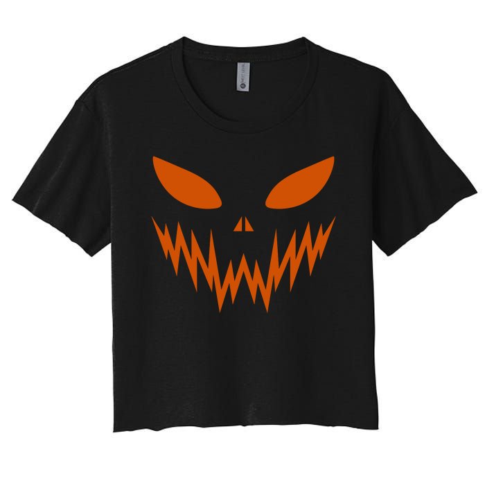 Halloween Spooky Pumpkin Women's Crop Top Tee