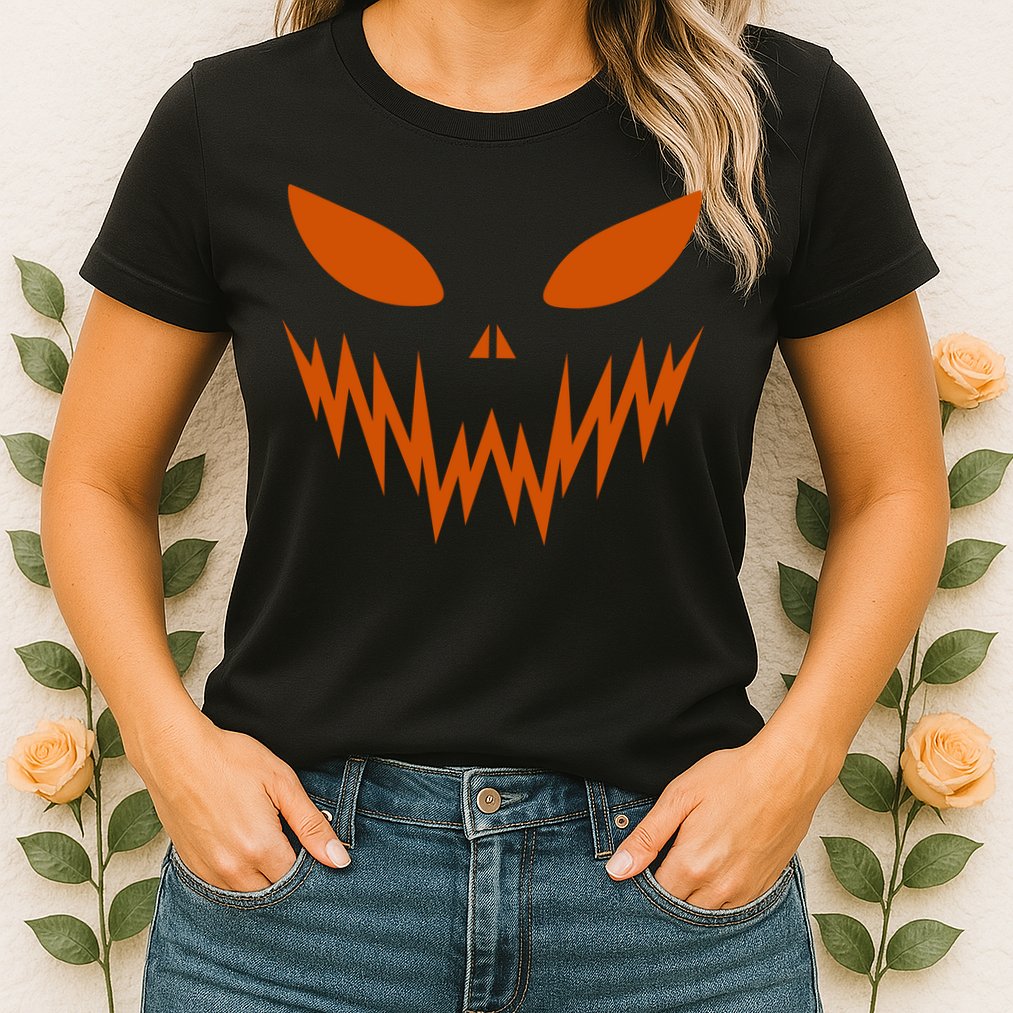Halloween Spooky Pumpkin Womens T-Shirt