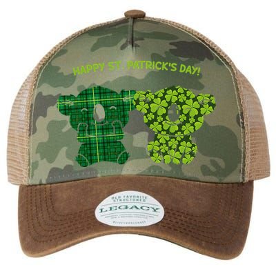 Happy St Patrick's Day Irish Kilt Shamrock Pattern Legacy Tie Dye Trucker Hat