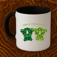 Happy St Patrick's Day Irish Kilt Shamrock Pattern Mug