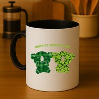 Happy St Patrick's Day Irish Kilt Shamrock Pattern Mug