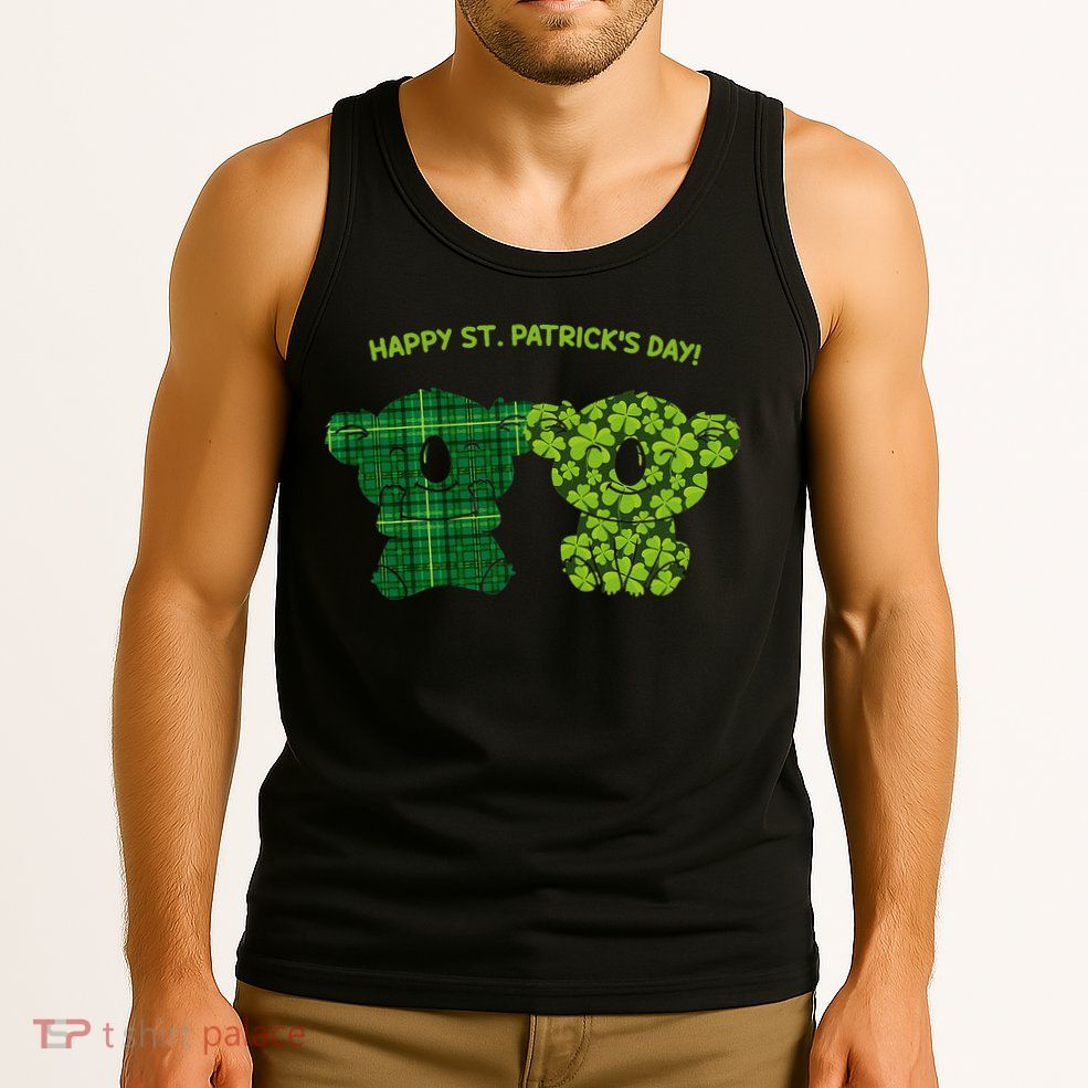 Happy St Patrick's Day Irish Kilt Shamrock Pattern Tank Top