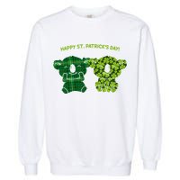Happy St Patrick's Day Irish Kilt Shamrock Pattern Garment-Dyed Sweatshirt