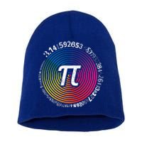 Hypnotic Spectrum Pi Math Science Geek 3 14 Pi Day Gift Short Acrylic Beanie