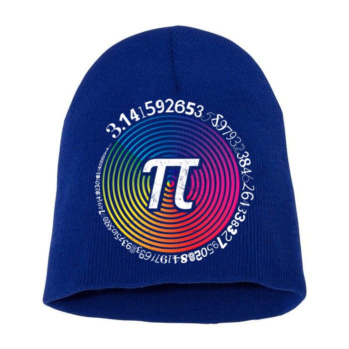 Hypnotic Spectrum Pi Math Science Geek 3 14 Pi Day Gift Short Acrylic Beanie