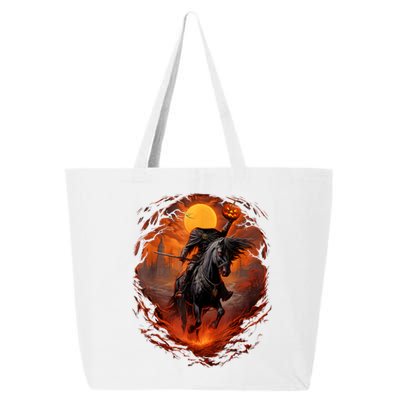 Halloween Scary Pumpkin Headless Horseman AI 25L Jumbo Tote