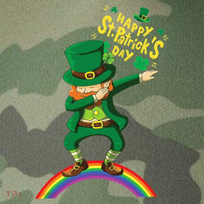 Happy Saint Patrick's Day Leprechaun Dab Rainbow Legacy Tie Dye Trucker Hat