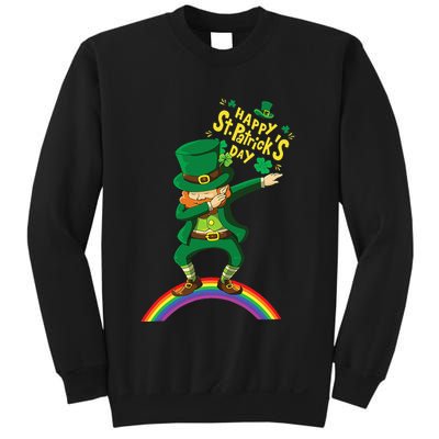 Happy Saint Patrick's Day Leprechaun Dab Rainbow Sweatshirt