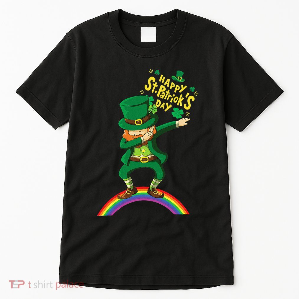 Happy Saint Patrick's Day Leprechaun Dab Rainbow Tall T-Shirt