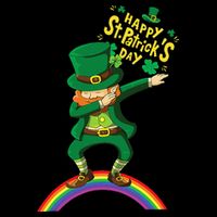 Happy Saint Patrick's Day Leprechaun Dab Rainbow Tank Top
