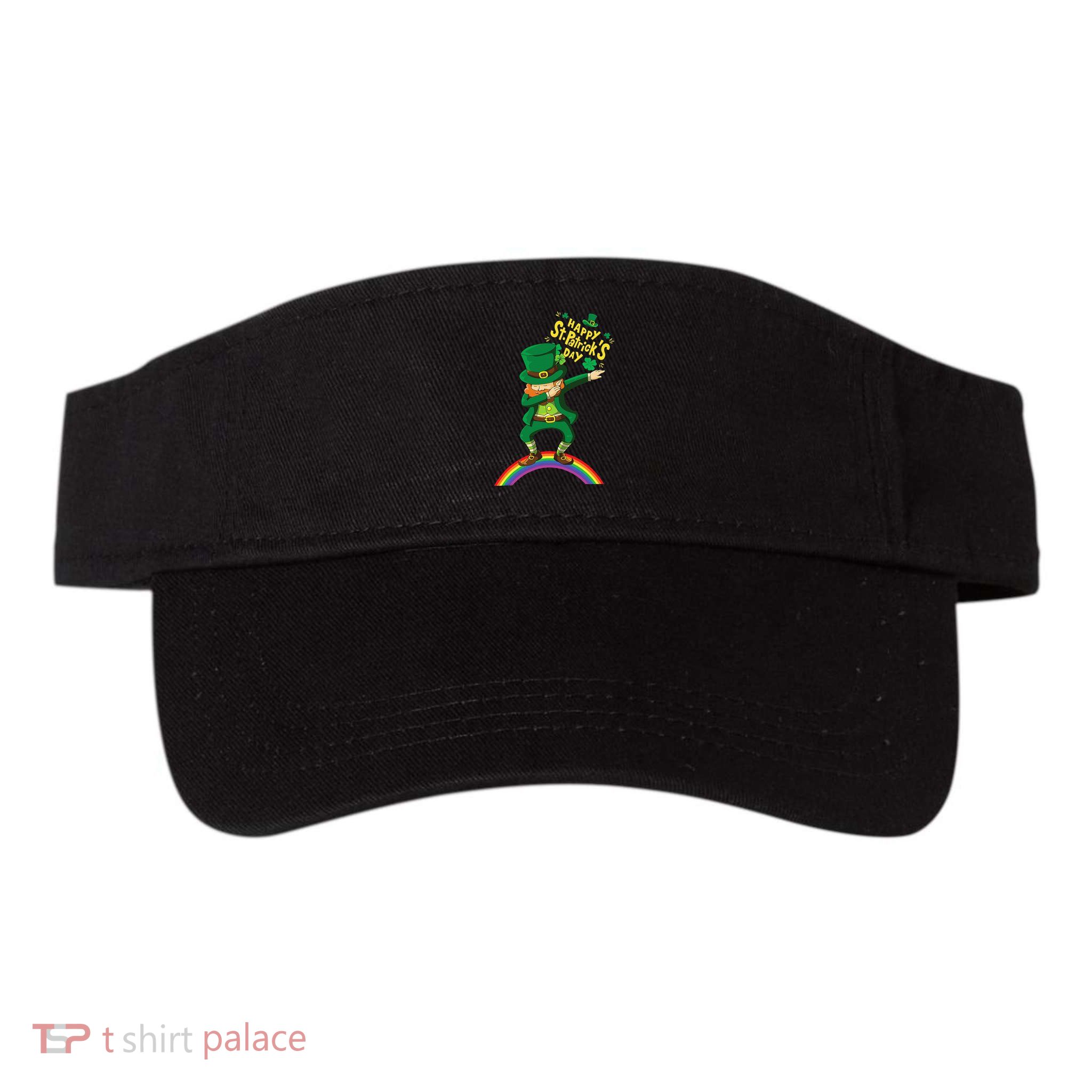 Happy Saint Patrick's Day Leprechaun Dab Rainbow Visor