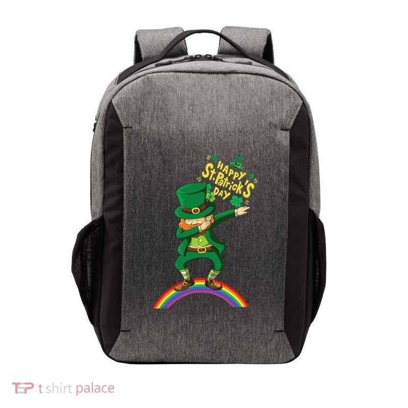 Happy Saint Patrick's Day Leprechaun Dab Rainbow Vector Backpack