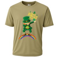 Happy Saint Patrick's Day Leprechaun Dab Rainbow Performance Shirt