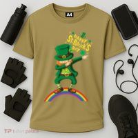 Happy Saint Patrick's Day Leprechaun Dab Rainbow Performance Shirt