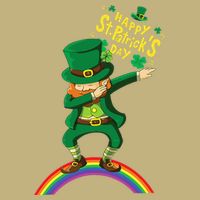 Happy Saint Patrick's Day Leprechaun Dab Rainbow Performance Shirt