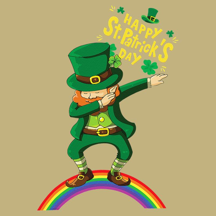 Happy Saint Patrick's Day Leprechaun Dab Rainbow Performance Shirt