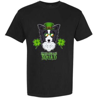 Happy St. Patricks Day Border Collie Shenanigans apparel Garment-Dyed Heavyweight T-Shirt