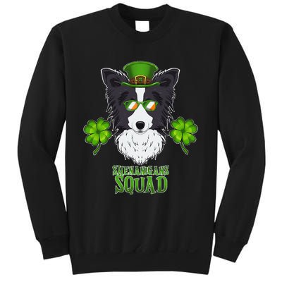 Happy St. Patricks Day Border Collie Shenanigans apparel Sweatshirt