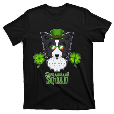 Happy St. Patricks Day Border Collie Shenanigans apparel T-Shirt