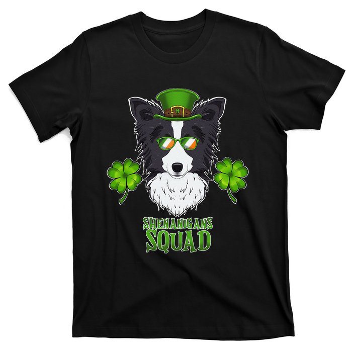 Happy St. Patricks Day Border Collie Shenanigans apparel T-Shirt