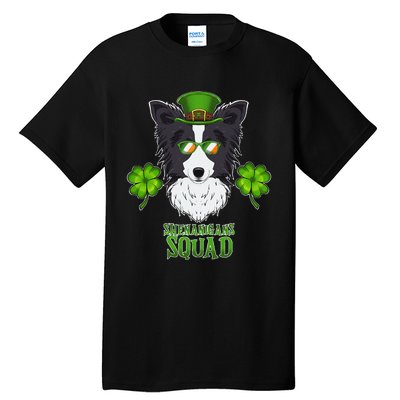 Happy St. Patricks Day Border Collie Shenanigans apparel Tall T-Shirt