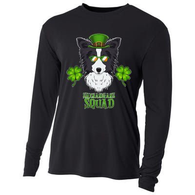 Happy St. Patricks Day Border Collie Shenanigans apparel Cooling Performance Long Sleeve Crew