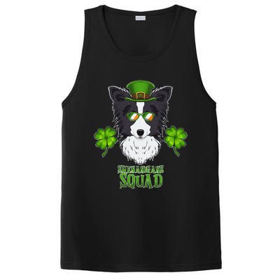 Happy St. Patricks Day Border Collie Shenanigans apparel PosiCharge Competitor Tank