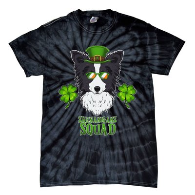 Happy St. Patricks Day Border Collie Shenanigans apparel Tie-Dye T-Shirt