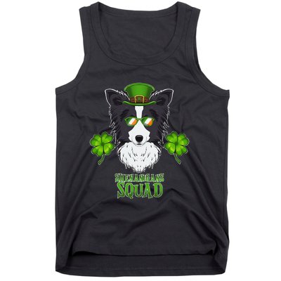 Happy St. Patricks Day Border Collie Shenanigans apparel Tank Top