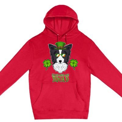 Happy St. Patricks Day Border Collie Shenanigans apparel Premium Pullover Hoodie