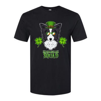 Happy St. Patricks Day Border Collie Shenanigans apparel Softstyle CVC T-Shirt