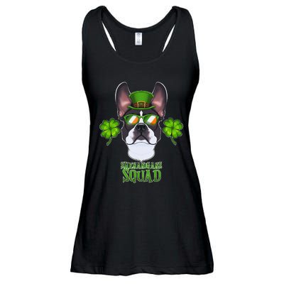 happy St. Patricks Day  Boston Terrier Shenanigans apparel Ladies Essential Flowy Tank