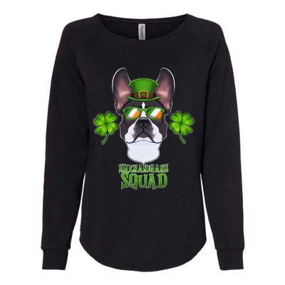 happy St. Patricks Day  Boston Terrier Shenanigans apparel Womens California Wash Sweatshirt