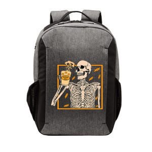 Halloween Skeleton Pumpkin Spice Latte Syrup Creamer Vector Backpack