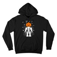 Halloween Skeleton Pumpkin Master Builder Block Building Hoodie